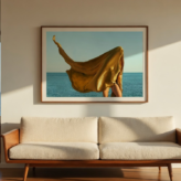 Gold Rush by Tanja Gacic, framed limited edition print shown in an interior (visualisation, not to scale)